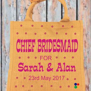 Chief Bridesmaid Personalise, add Wedding Details