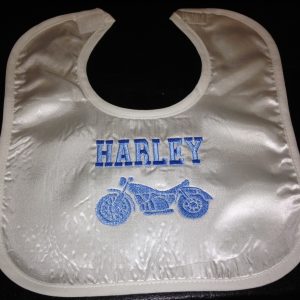 Named Bib with a Motorbike