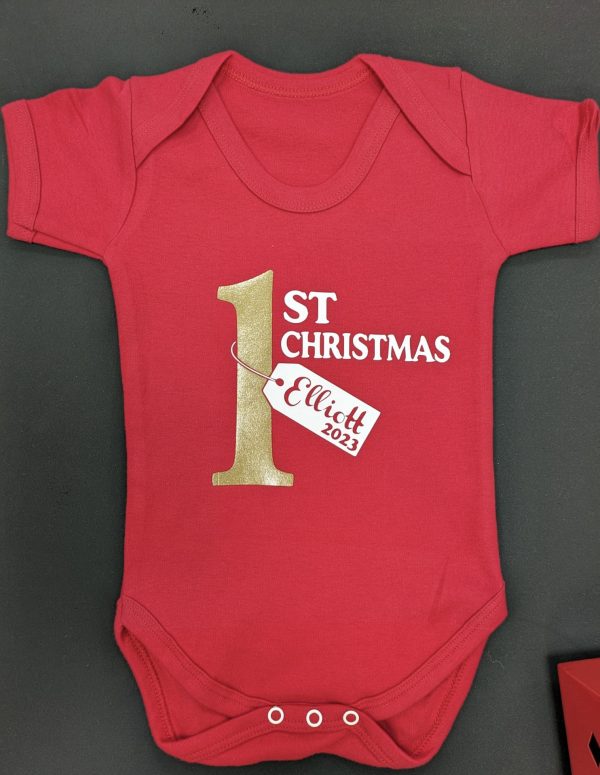1st Christmas Baby Bodysuit